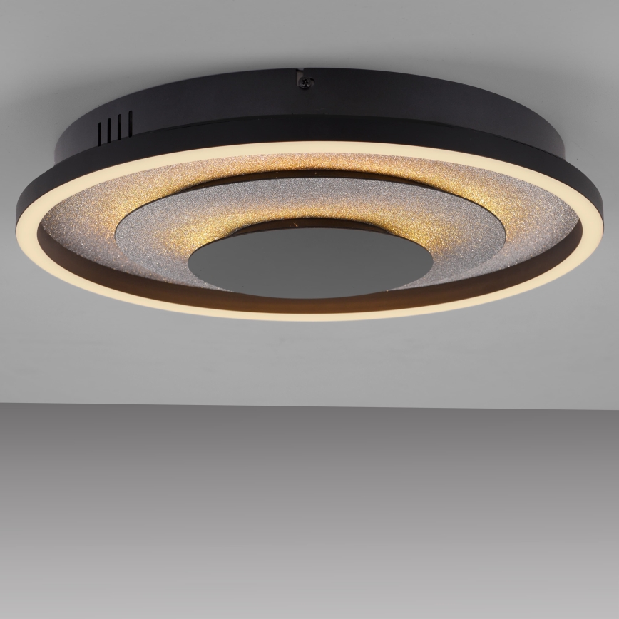 JUST LIGHT. 14409-21 - LED Deckenleuchte GLITTY LED/22W/230V Ø 40 cm schwarz
