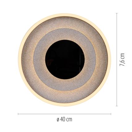 JUST LIGHT. 14409-21 - LED Deckenleuchte GLITTY LED/22W/230V Ø 40 cm schwarz