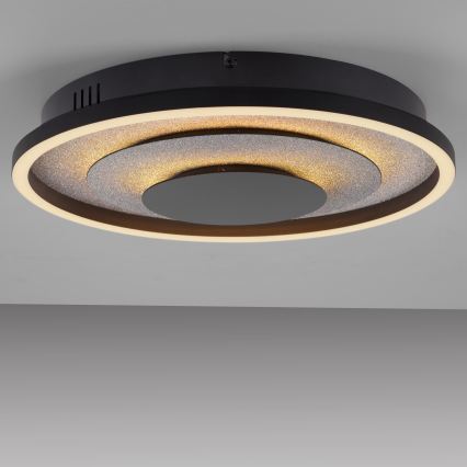 JUST LIGHT. 14409-21 - Plafonnier LED GLITTY LED/22W/230V Ø 40 cm noir