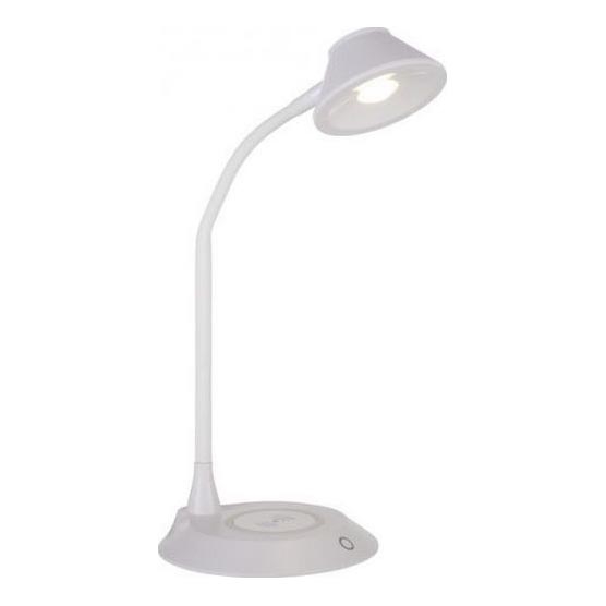 JUST LIGHT. 14414-16 - Dimmbare, flexible Touch-Tischlampe mit PUCKI induktivem Ladegerät, 4,5W, 230V in Weiß