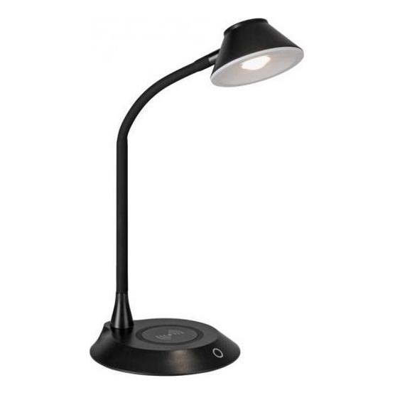 JUST LIGHT. 14414-18 - Lampe de bureau LED tactile et dimmable, flexible, avec charge sans fil PUCKI LED/4,5W/230V noire