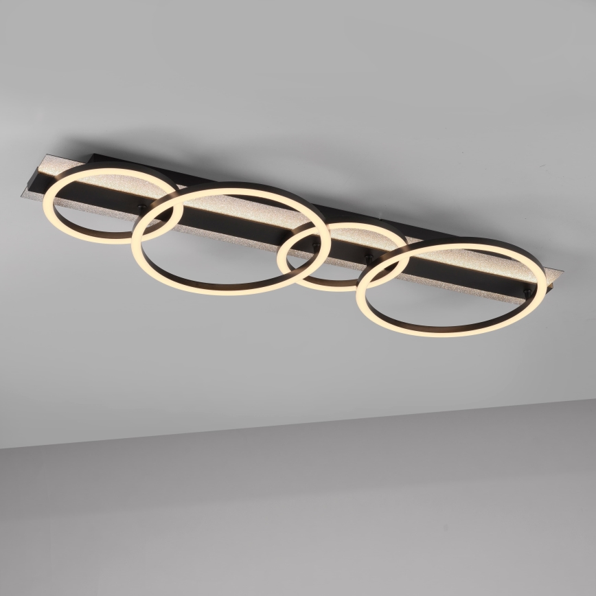 JUST LIGHT. 14426-21 - LED-Deckenleuchte CICHIO LED/37W/230V + LED/9,5W 30x86 cm schwarz