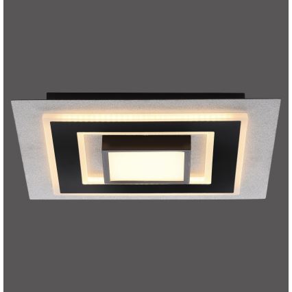 JUST LIGHT. 14439-21 - Plafoniera LED CICHIO LED/18,5W/230V + LED/9W 40x40 cm nero