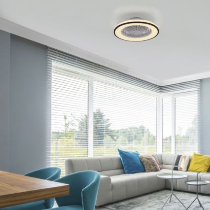 JUST LIGHT. 14447-18 - LED RGBW Ventilatore a soffitto dimmerabile con luce LENO LED/44W/230V 3000-6500K diametro 48,6 cm bianco + telecomando