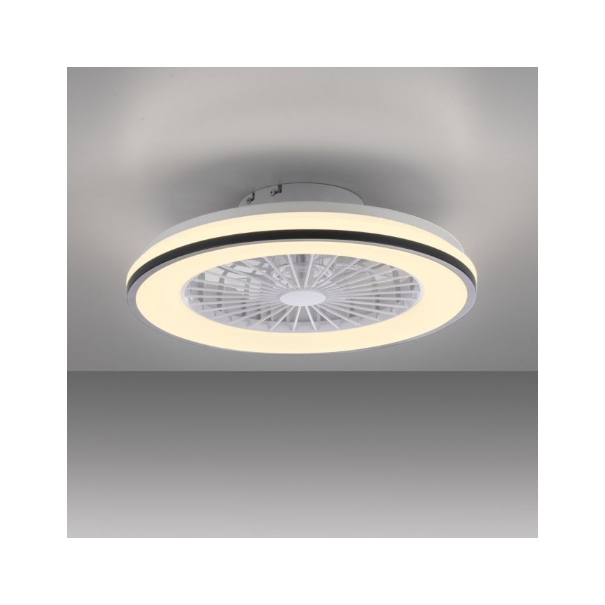 JUST LIGHT. 14447-18 - LED RGBW Ventilatore a soffitto dimmerabile con luce LENO LED/44W/230V 3000-6500K diametro 48,6 cm bianco + telecomando