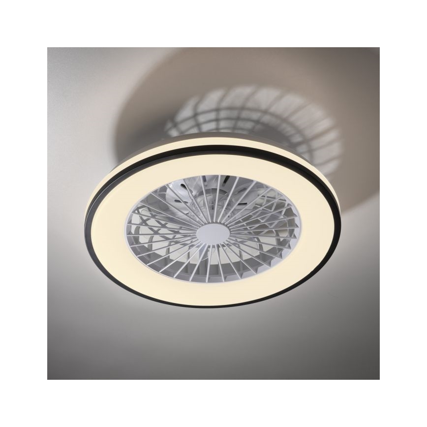 JUST LIGHT. 14447-18 - LED RGBW Ventilatore a soffitto dimmerabile con luce LENO LED/44W/230V 3000-6500K diametro 48,6 cm bianco + telecomando