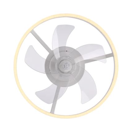 JUST LIGHT. 14624-16 - Ventilateur de plafond LED à intensité réglable avec éclairage RITA LED/22W/230V 3000-6000K Ø 50 cm blanc + télécommande