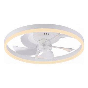 JUST LIGHT. 14624-16 - Ventilatore da soffitto dimmerabile con luce RITA LED/22W/230V 3000-6000K Ø 50 cm bianco + telecomando