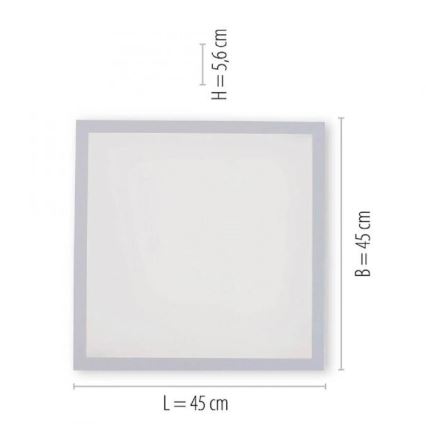 JUST LIGHT. 14681-16 - LED RGB Pannello fisso dimmerabile LOLA FLAT LED/28W/230V 2700-5000K + telecomando