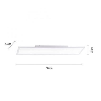 JUST LIGHT. 14682-16 - Panneau RGB en saillie à intensité variable LOLA FLAT LED/28,5W/230V 2700-5000K + télécommande
