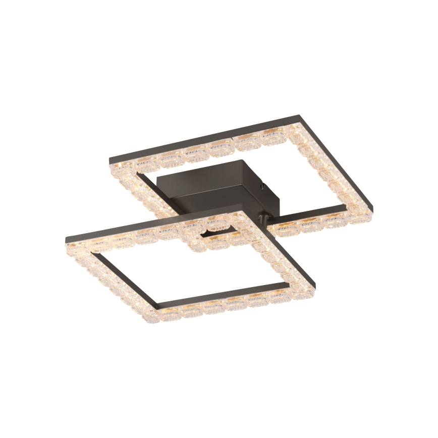 JUST LIGHT. 14732-18 - LED-Deckenleuchte GLITRA LED/17,5W/230V 37,6x37,6 cm schwarz