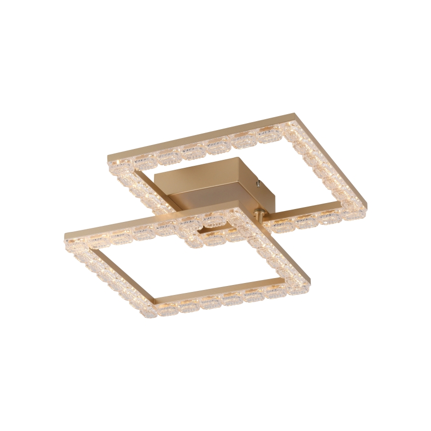 JUST LIGHT. 14732-60 - LED-Deckenleuchte GLITRA LED/17,5W/230V 37,6x37,6 cm goldfarben
