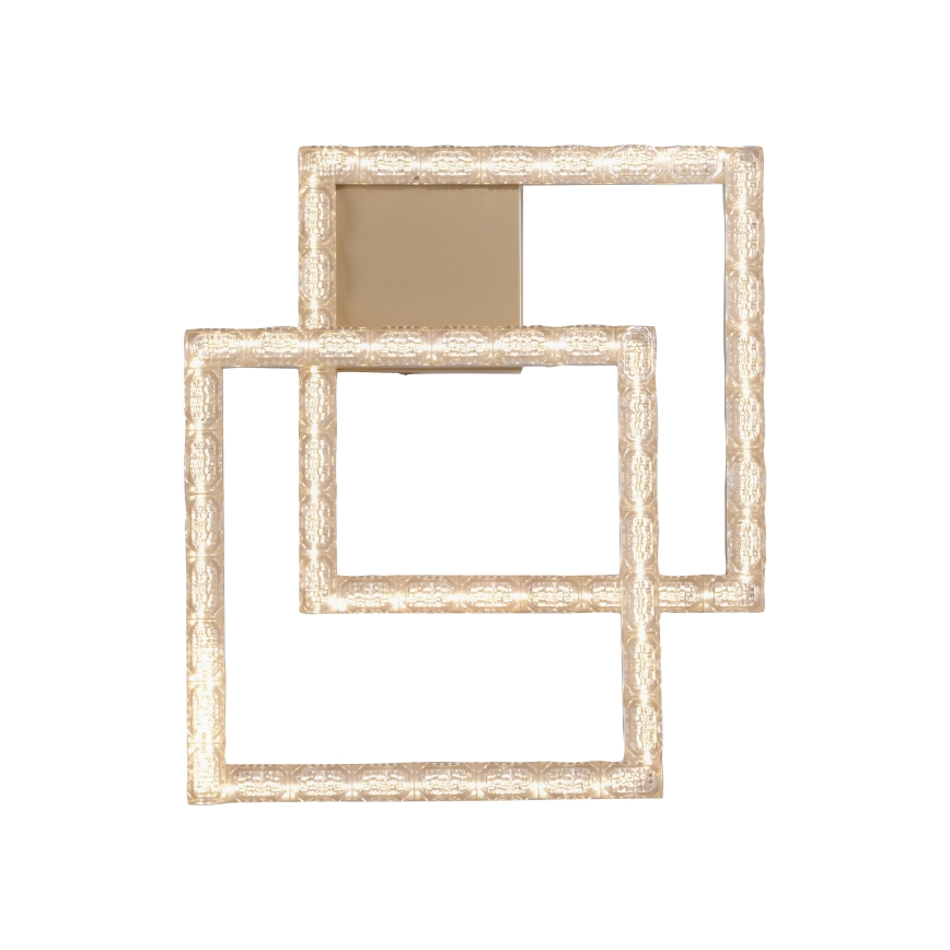 JUST LIGHT. 14732-60 - LED-Deckenleuchte GLITRA LED/17,5W/230V 37,6x37,6 cm goldfarben