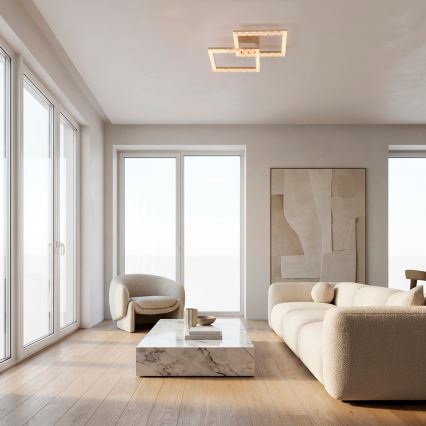 JUST LIGHT. 14732-60 - Plafonnier LED GLITRA LED/17,5W/230V 37,6x37,6 cm doré