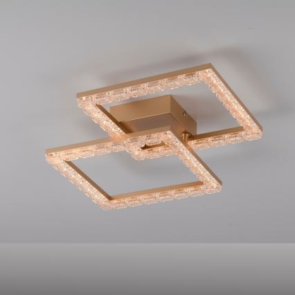 JUST LIGHT. 14732-60 - Plafonnier LED GLITRA LED/17,5W/230V 37,6x37,6 cm doré