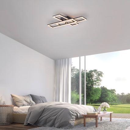 JUST LIGHT. 14733-18 - Plafonnier LED GLITRA LED/35W/230V 57x72 cm noir