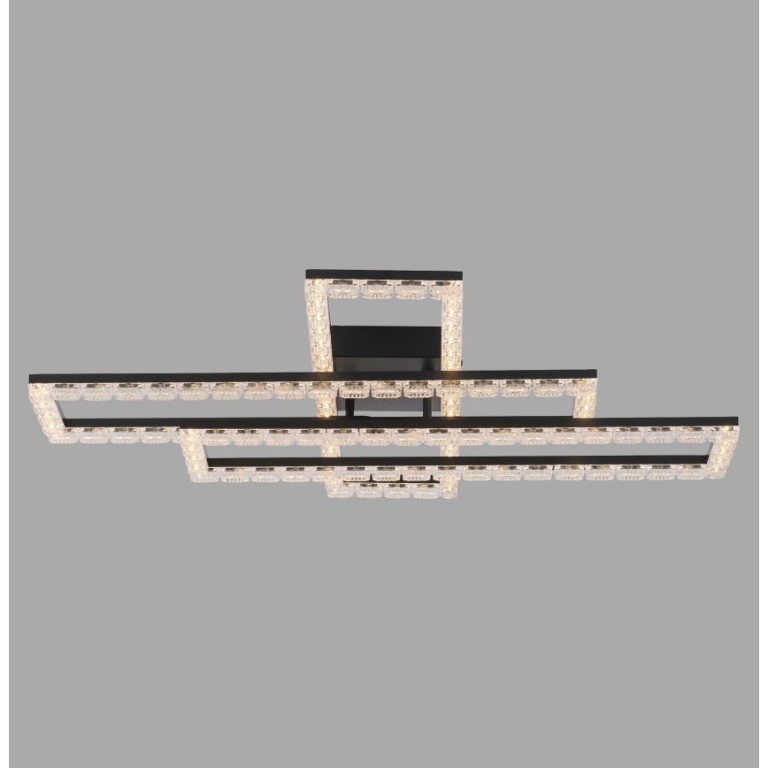 JUST LIGHT. 14733-18 - Plafonnier LED GLITRA LED/35W/230V 57x72 cm noir