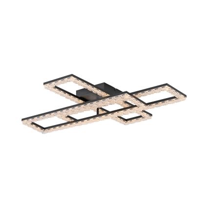 JUST LIGHT. 14733-18 - Plafonnier LED GLITRA LED/35W/230V 57x72 cm noir