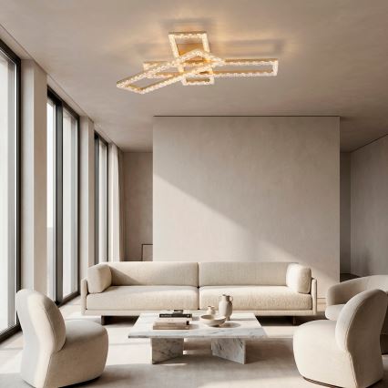 JUST LIGHT. 14733-60 - LED Deckenleuchte GLITRA LED/35W/230V 57,25x72,05 cm goldfarben