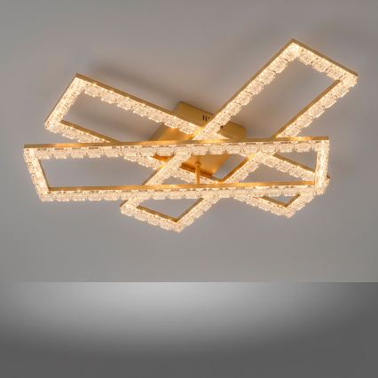 JUST LIGHT. 14733-60 - LED Deckenleuchte GLITRA LED/35W/230V 57,25x72,05 cm goldfarben