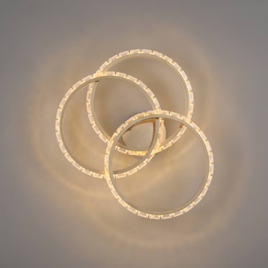 JUST LIGHT. 14734-60 - Plafonnier LED GLITRA LED/37W/230V Ø 50 cm doré