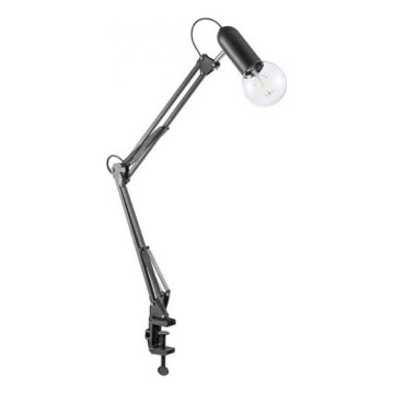 JUST LIGHT. 14773-18 - Lampe de table avec pince TURN ME 1xE27/60W/230V noir