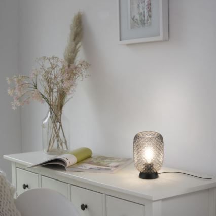 JUST LIGHT. 14906-18 - Lampada da tavolo REISHI 1xE27/40W/230V nero