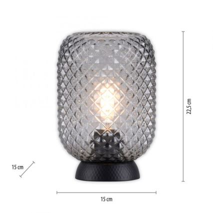 JUST LIGHT. 14906-18 - Lampada da tavolo REISHI 1xE27/40W/230V nero