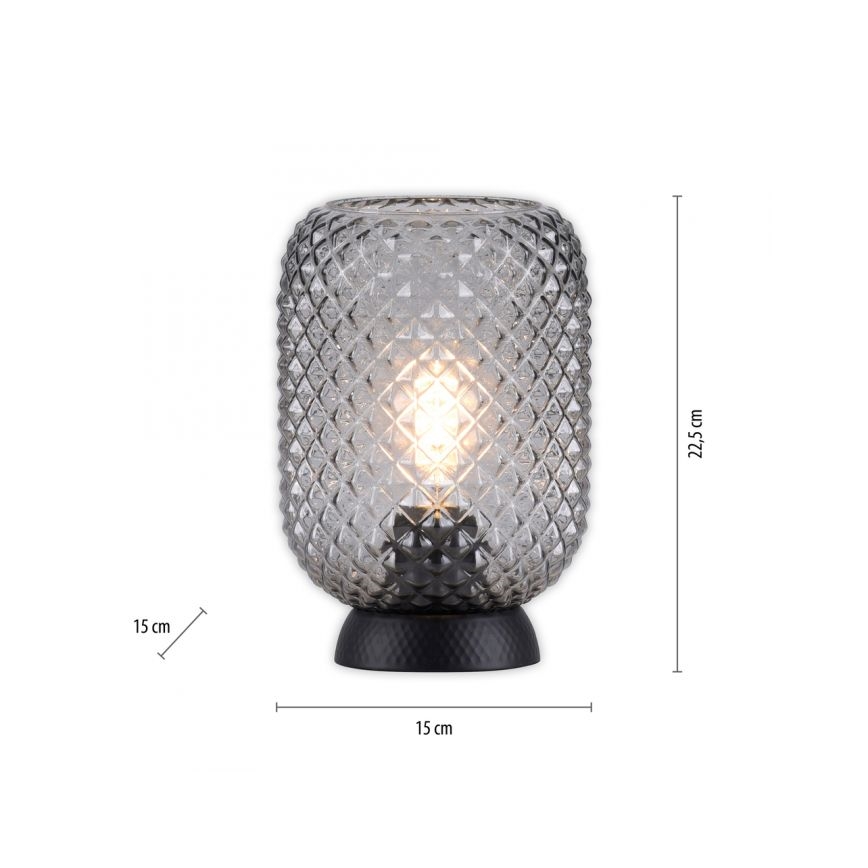 JUST LIGHT. 14906-18 - Lampada da tavolo REISHI 1xE27/40W/230V nero