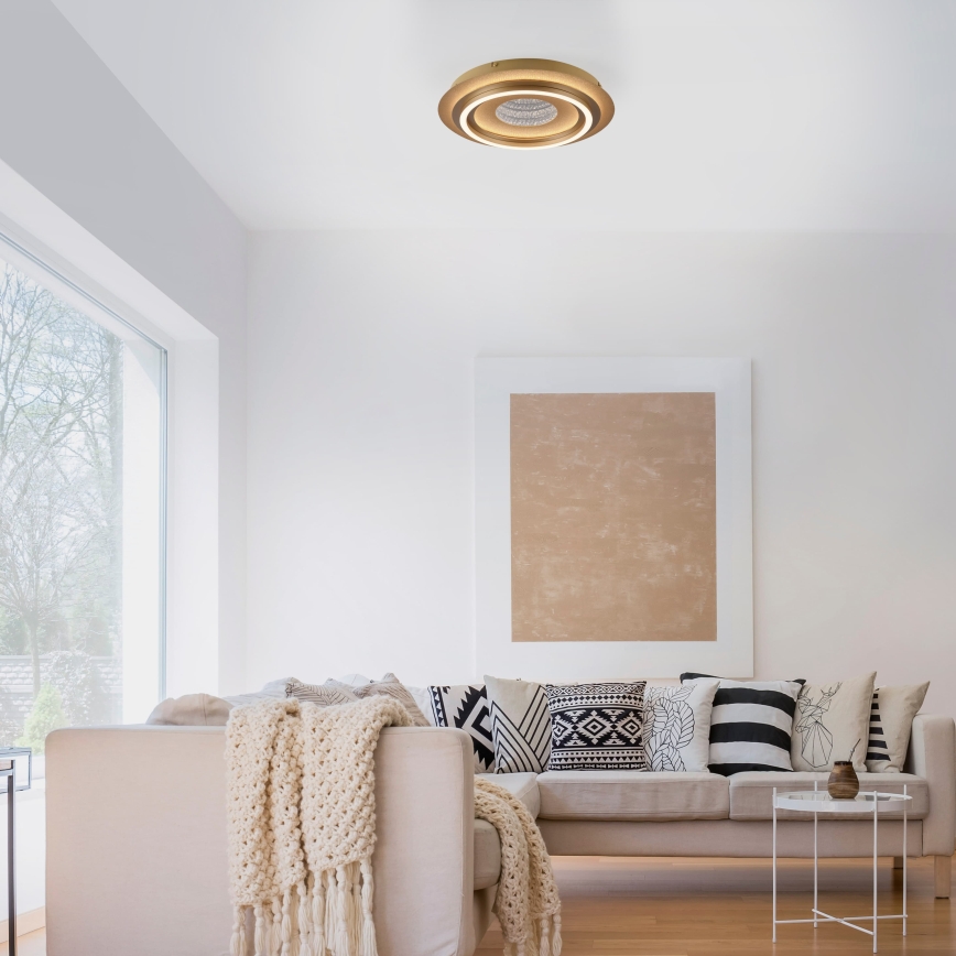 JUST LIGHT. 15089-60 - Plafonnier LED CICHIO LED/36W/230V Ø 40 cm doré