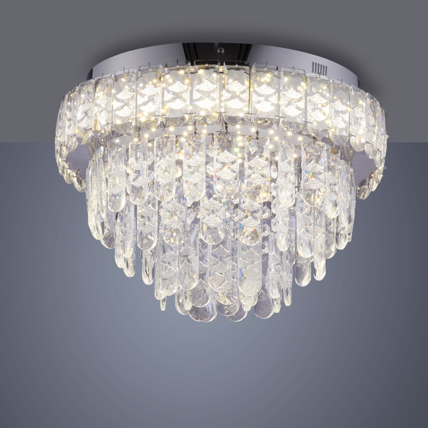JUST LIGHT. 15092-17 - Plafoniera LED KULUNKA LED/33W/230V Ø 38 cm cromo lucido
