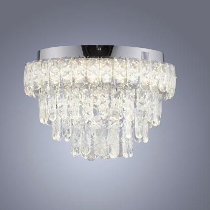 JUST LIGHT. 15092-17 - Plafoniera LED KULUNKA LED/33W/230V Ø 38 cm cromo lucido