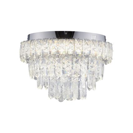 JUST LIGHT. 15092-17 - Plafoniera LED KULUNKA LED/33W/230V Ø 38 cm cromo lucido