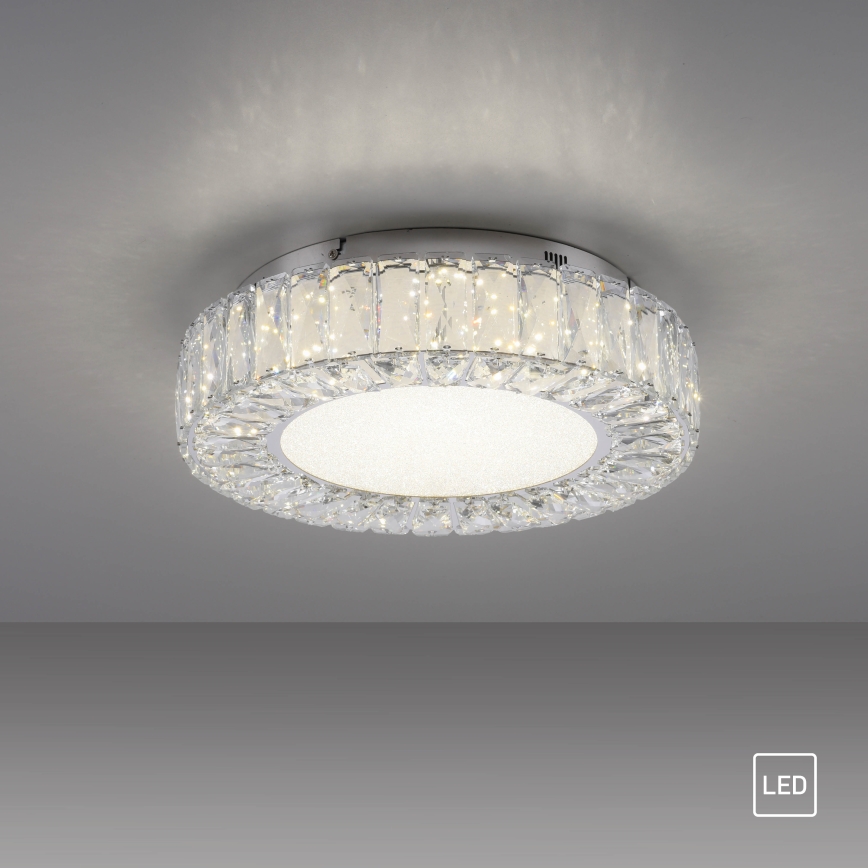JUST LIGHT. 15221-17 - LED Deckenleuchte KULUNKA LED/32W/230V Ø 37 cm glänzender Chrom
