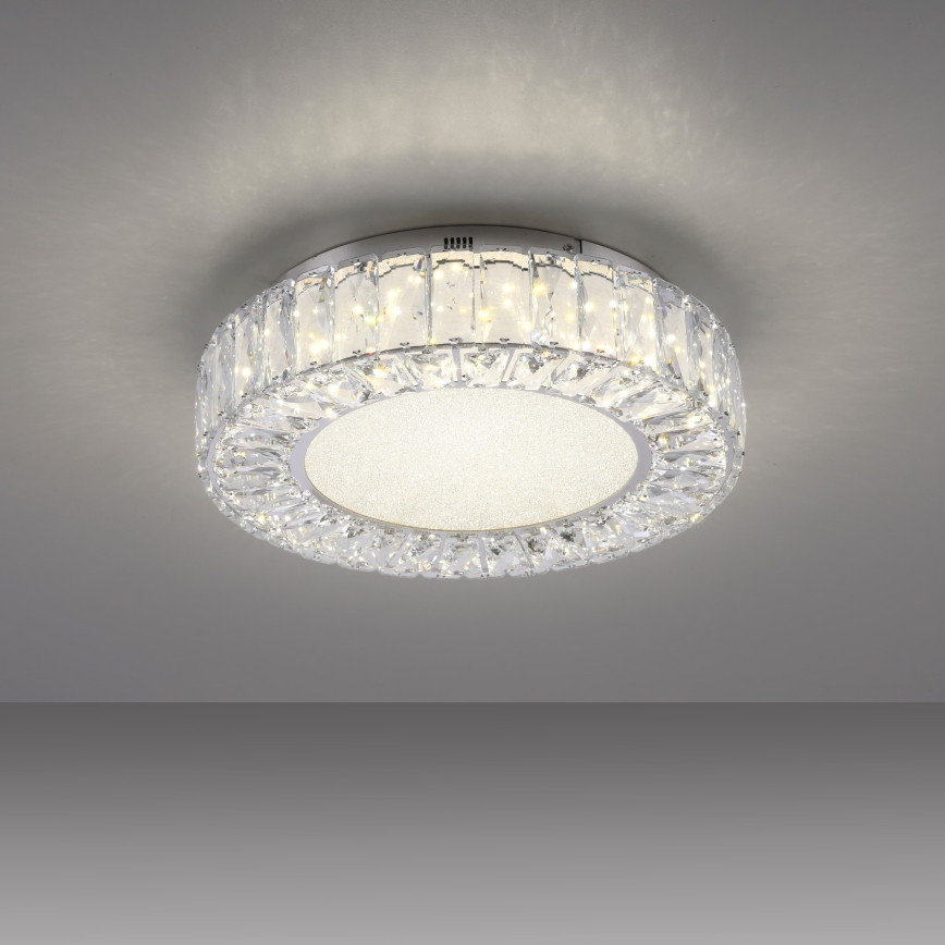 JUST LIGHT. 15221-17 - LED Deckenleuchte KULUNKA LED/32W/230V Ø 37 cm glänzender Chrom