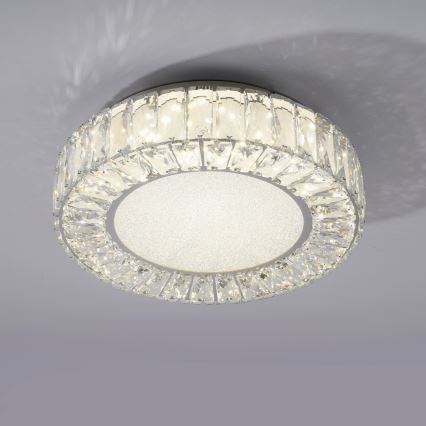 JUST LIGHT. 15221-17 - LED Deckenleuchte KULUNKA LED/32W/230V Ø 37 cm glänzender Chrom