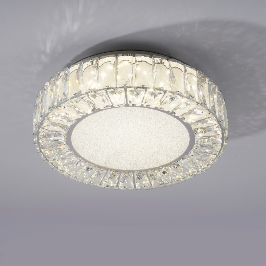 JUST LIGHT. 15221-17 - Plafoniera LED KULUNKA LED/32W/230V Ø 37 cm cromo lucido