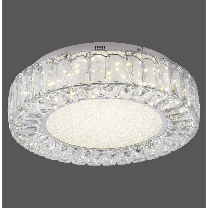 JUST LIGHT. 15221-17 - Plafoniera LED KULUNKA LED/32W/230V Ø 37 cm cromo lucido
