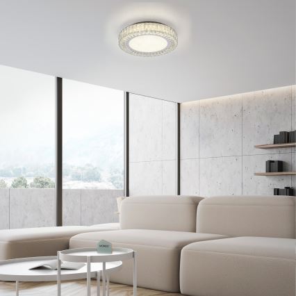 JUST LIGHT. 15222-17 - LED-Deckenleuchte KULUNKA LED/46W/230V Ø 50 cm glänzender Chrom