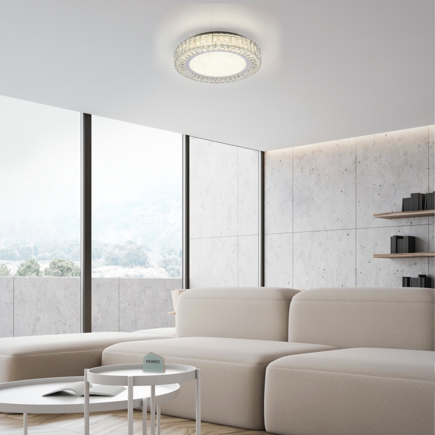 JUST LIGHT. 15222-17 - Plafoniera LED KULUNKA LED/46W/230V Ø 50 cm cromo lucido