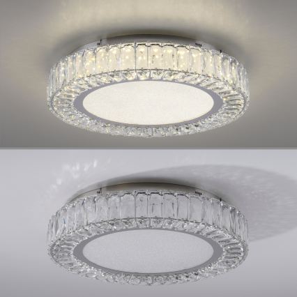 JUST LIGHT. 15222-17 - Plafoniera LED KULUNKA LED/46W/230V Ø 50 cm cromo lucido