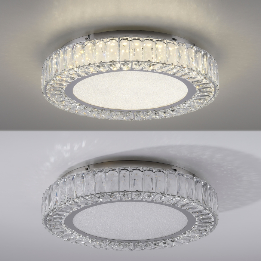 JUST LIGHT. 15222-17 - Plafoniera LED KULUNKA LED/46W/230V Ø 50 cm cromo lucido