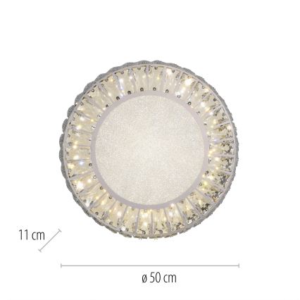 JUST LIGHT. 15222-17 - Plafoniera LED KULUNKA LED/46W/230V Ø 50 cm cromo lucido