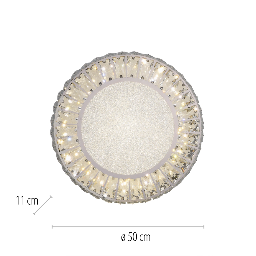 JUST LIGHT. 15222-17 - Plafoniera LED KULUNKA LED/46W/230V Ø 50 cm cromo lucido