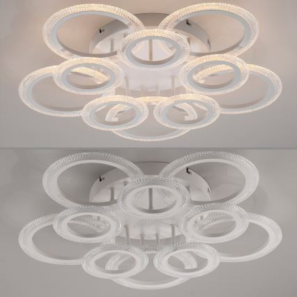 JUST LIGHT. 15268-16 - LED-Deckenleuchte CRYSTALLO LED/48,5W/230V Ø 68,6 cm weiß