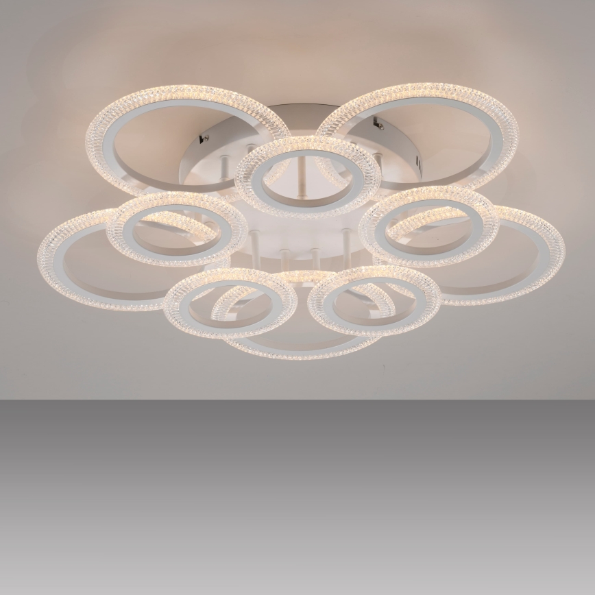 JUST LIGHT. 15268-16 - Plafonnier LED CRYSTALLO LED/48,5W/230V Ø 68,6 cm blanc