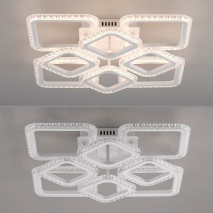 JUST LIGHT. 15269-16 - Plafoniera LED CRYSTALLO LED/43,5W/230V 49x49 cm bianco
