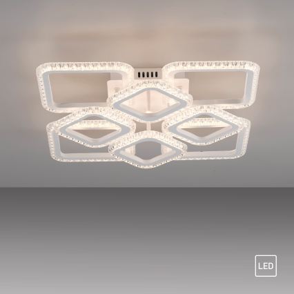 JUST LIGHT. 15269-16 - Plafoniera LED CRYSTALLO LED/43,5W/230V 49x49 cm bianco