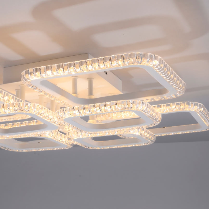 JUST LIGHT. 15269-16 - Plafoniera LED CRYSTALLO LED/43,5W/230V 49x49 cm bianco