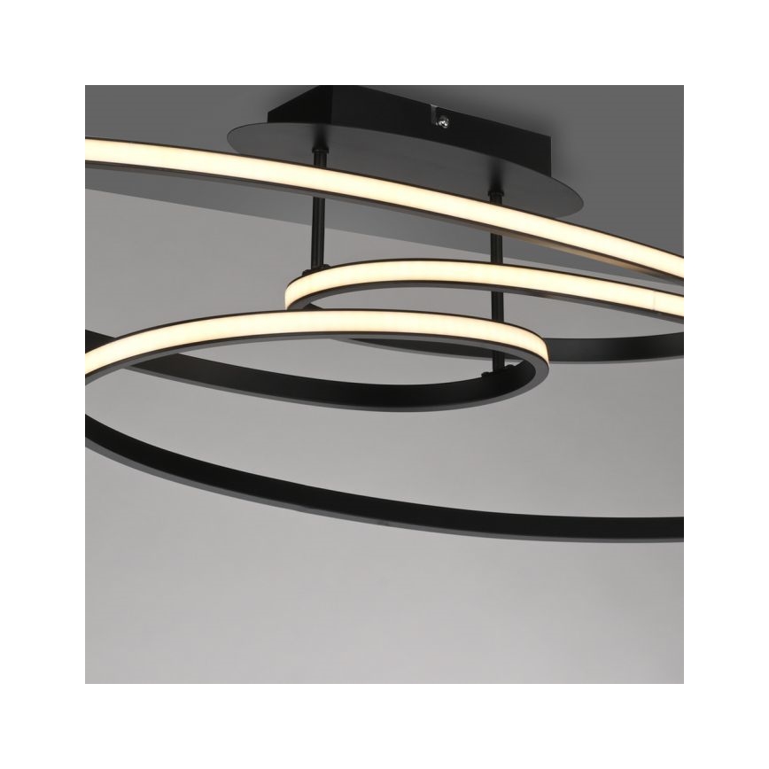 JUST LIGHT. 15321-18 - Plafoniera LED LUMACA LED/33W/230V nero